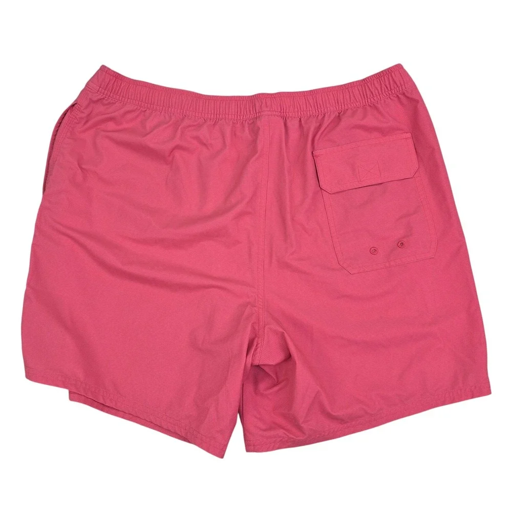 Vineyard Vines Chappy Swim Trunks Mens XL Pink Stretch Board Shorts Preppy Logo